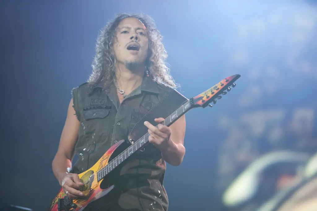 Kirk Hammett of Metallica performing at Sonisphere 2011